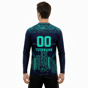 T-shirt à manches longues uni, broderie personnalisée, impression de logo, tissu épais, haute qualité, manches longues pour homme - Product Image 6