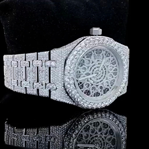Venta al por mayor Iced Out Moissanite Reloj | VVS Skeleton Diseño Presidencial de Lujo - Product Image 3