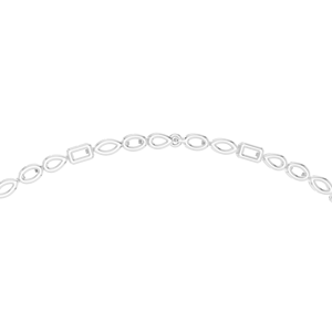 Collier Pendentif Luxe en Or Blanc 18 carats Plaqué Rhodium avec Halo Ovale et Diamants de Laboratoire pour Soirées/Mariages/Événements Glamour pour Femme - Product Image 4