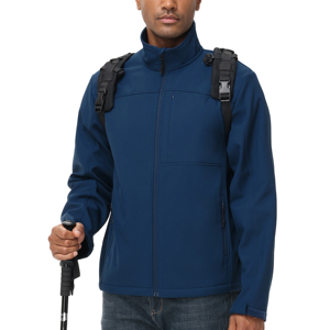 Veste softshell homme haute qualité pour sports d'hiver en plein air, col montant, respirante - Product Image 5