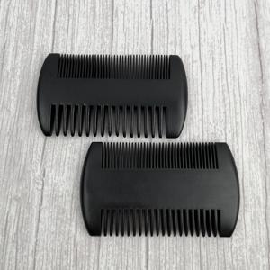 Wholesale Custom Logo Anti Static Pear Wood Black Beard Pocket Lice <b>Comb</b> Classic Portable <b>Wide</b> Fine Tooth Travel Friendly Salon - Product Image 2