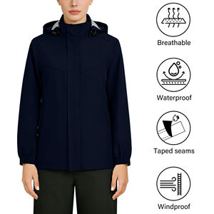 Ensemble de survêtement imperméable et coupe-vent sur mesure pour hommes, veste de pluie légère pour activités de course à pied - Product Image 2