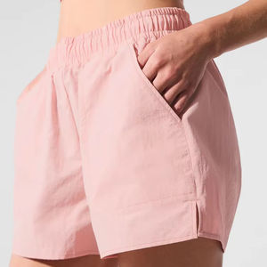 Shorts Deportivos para Mujer, Moda Urbana, Verano, Casuales, Color Sólido, Poliéster y Algodón, para Fitness - Product Image 3