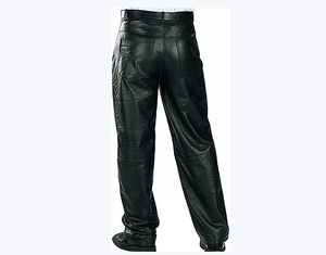 Factory Made Hot Sales Latest Design Washed <b>Men's</b> <b>Leather</b> <b>Pants</b> Lightweight High Waist Casual Breathable Wholesale Best Quality - Product Image 3