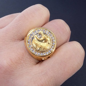 Premium Quality Gold and <b>Silver</b> Iced Out Moissanite <b>Ring</b> for <b>Men</b> Fashion Shows and Entertainment Industry Styling for Sale - Product Image 6