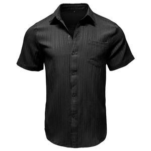 เสื้อเชิ้ตฤดูร้อนขายดีสำหรับผู้ชาย แขนสั้น ผ้าฝ้าย 100% กันยับ ระบายอากาศได้ดี ราคาถูก ขายส่ง รับผลิตตามแบบ (OEM) คุณภาพส่งออก - Product Image 1