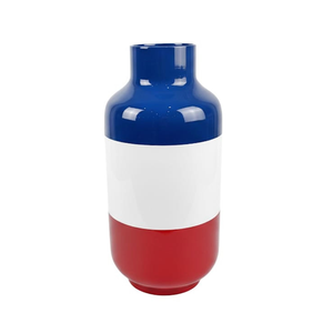 Nouveaux arrivages : vases en bambou tressé pour centres de table, vases pour fleurs, couleurs bleu/blanc/rouge, charme américain du Vietnam. - Product Image 1