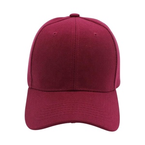 Unisex Solid Color Cotton <b>Baseball</b> <b>Cap</b> Burgundy Plain Dyed Summer Wear Adult Hat - Product Image 3