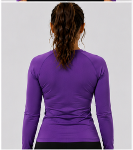 Haut de sous-blouse à manches longues pour femme, froncé, coupe ajustée, en mélange de coton, pour uniforme médical, infirmière, hôpital, OEM - Product Image 4