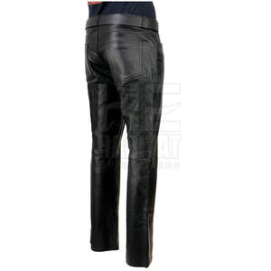 Pantalon en cuir pour homme, style classique, coupe confortable, cuir véritable souple, adapté aux hommes - Product Image 3