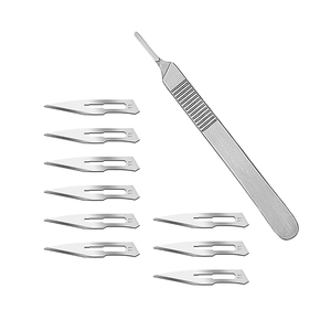 Lames de scalpel chirurgical réutilisables en acier inoxydable avec manche gravé, couteau de précision, outil de coupe pour procédures médicales - Product Image 6