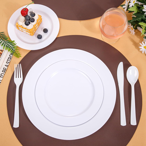 Ensemble de couverts 100% compostables et recyclables, fourchettes, couteaux, cuillères en PLA bagasse, sans BPA, écologiques, jetables pour les fêtes - Product Image 3
