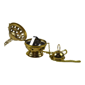 Matte Polished Brass and Marble Incense <b>Burner</b> Resin <b>Burner</b> Indoor Decor Tableware Trendy Natural Fragrance Arabic Coriander - Product Image 6