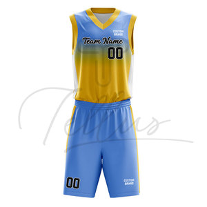 Uniforme de basket-ball pour hommes sur mesure de haute qualité, manches courtes, respirant, grande taille, 100% polyester, avec nom d'équipe personnalisé, service OEM - Product Image 3