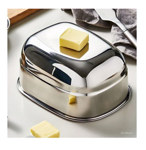 Elegante Caja de Mantequilla de Acero Inoxidable Hecha a Mano con Tapa, Acabado Brillante, Apta para Lavavajillas, con Precios Increíbles - Product Image 4