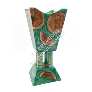 Brûleur d'encens en bois de pin fait à la main, écologique, multicolores, résine Bakhoor, décoration d'intérieur, en vrac, Z M CREATIONS - Product Image 2
