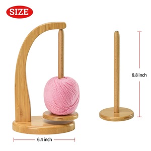 <b>Wooden</b> Yarn Holder Knitting Crochet Yarn <b>Ball</b> Stand Magnetic Rotating Anti Slip Portable <b>Craft</b> Accessory - Product Image 2