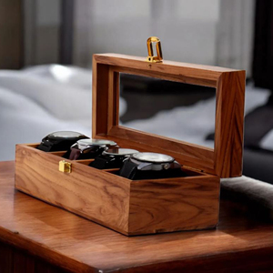 Caja Organizadora de Relojes de Madera con Ventana de Vidrio, Estuche de Madera para Guardar 12 Relojes de AYAANS - Product Image 4