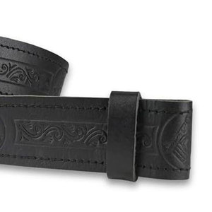Cinturón de Kilt Escocés con Diseño en Relieve de Cardo Masónico, Accesorio de Vestimenta de Cuero Genuino y Duradero - Product Image 2