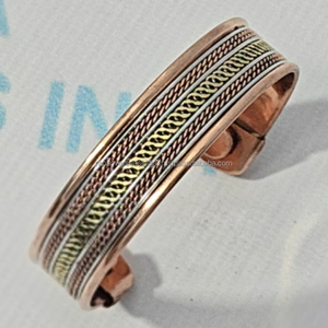 Pulsera Magnética de Cobre y Latón Auténtica, Moderna, Espiritual, Ecológica, Hecha a Mano, para Equilibrio de la Circulación y Músculos - Product Image 2