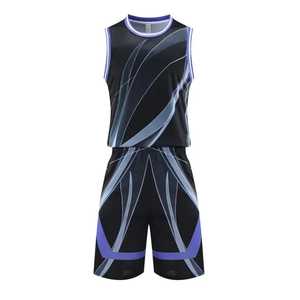 Uniforme de baloncesto sublimado de colores sólidos para equipos, conjunto de uniforme de baloncesto de secado rápido, último diseño de uniforme de baloncesto para hombre - Product Image 1