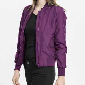 New Women's Vibrant Woven <b>Zip</b>-<b>Up</b> Bomber <b>Jacket</b> Outerwear Casual Streetwear Windproof Breathable Custom Logo Spring Autumn - Product Image 1