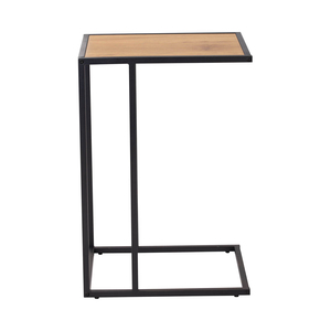 Support d'ordinateur portable industriel portable et durable avec un cadre en métal noir robuste et un plateau en mélamine pour le salon - Product Image 3