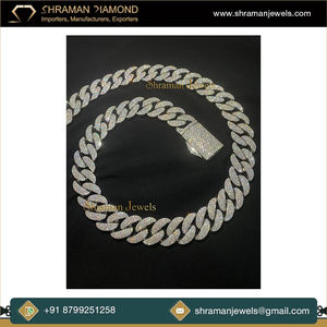 Cadena de eslabones cubanos Miami personalizada de 14 mm y 22 pulgadas, de plata 925 chapada en rodio con moissanita, estilo hip hop, para compromiso, bodas y fiestas - Product Image 3