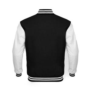 Get Your Own Custom Design <b>White</b> Leather Sleeves With Black Wool Baseball Letterman <b>Jackets</b> <b>Men</b> College Varsity <b>Jackets</b> 2026 - Product Image 3