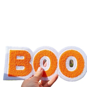 Colorful Chenille Embroidered Eco-Friendly <b>Sew</b>-<b>On</b> <b>Patch</b> Nonwoven Felt Applique English Letter Design for Cloth Hats & Bags - Product Image 3