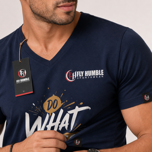 Camiseta de Cuello Redondo para Hombre FLY HUMBLE, Manga Corta, Lisa, Casual, Holgada, Azul Marino, 100% Fibra de Bambú, Transpirable, Antiencogimiento - Product Image 6