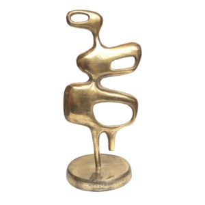 Unique Aluminum Decorative Sculpture <b>Table</b> Sculpture With Base and <b>Copper</b> Antique Finishing ( Set of Two ) - Product Image 4