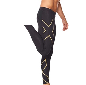 Leggings de sport pour homme à séchage rapide, taille mi-haute, sans couture, extensibles, respirants, pour la gym, l'exercice et le cyclisme, avec logo personnalisé - Product Image 3