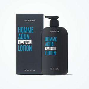ครีมบำรุงผิวสำหรับผู้ชาย Puredeom Korean K-Beauty Homme Aqua All-In-One Lotion 500 มล. 1 ชิ้น ผลิตในเกาหลี เหมาะสำหรับผิวผู้ชาย - Product Image 6
