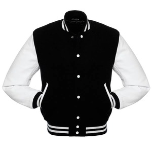 Wholesale High Quality Men's <b>Canvas</b> Varsity <b>Jacket</b> Stand Collar Front Customizable Design Breathable Windproof Winter <b>Jacket</b> - Product Image 1