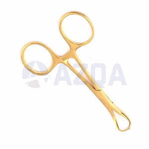 Pinza para Toallas Profesional de Acero Inoxidable, Completamente Dorada, 3.5 Pulgadas, Grado Alemán, Personalizable, Instrumento Quirúrgico OEM - Product Image 4