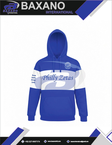 Sweat-shirt à capuche Zeta Phi Beta ZPB Sorority bleu royal et blanc, coton et polyester de haute qualité, vêtements grecs pour sororité. - Product Image 4