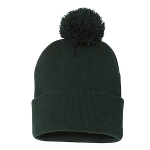 Gorro de Punto Personalizado de Invierno, Unisex, Deportivo, de Fútbol, con Rayas de Poliéster/Algodón, con Pompón, Jacquard - Product Image 3