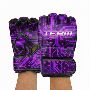 Guantes de boxeo MMA profesionales de cuero PU con logo personalizado, guantes de entrenamiento MMA personalizados para saco de boxeo pesado - Product Image 4