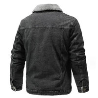 Dernières Tendances : Vestes et Manteaux – Blouson en Jean Homme Grande Taille Couleurs Unies avec Col Rabattu