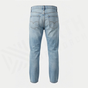 GENERSA SPORTS Jean droit pour homme en denim léger et respirant de haute qualité, style hip-hop automne, fermeture éclair unie, taille basse - Product Image 2