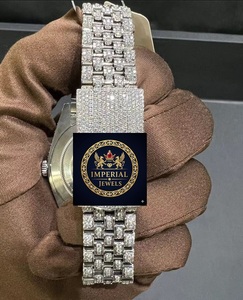 Reloj Mecánico para Hombre con Incrustaciones de Diamantes, 42mm, Acero Inoxidable, Analógico, Moderno, Estilo Hip Hop, Correa de Lujo de 14mm - Product Image 2