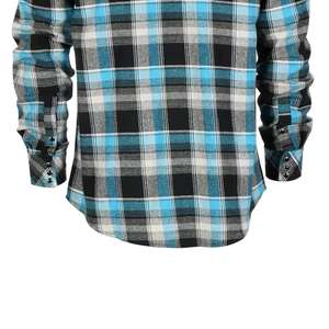 Chemises décontractées à manches longues en flanelle à carreaux 100 % coton pour hommes, idéales pour les vacances, vente en gros - Product Image 6