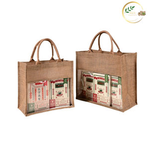 Bolsa de Compras de Yute Reutilizable y Sostenible para Supermercado y Empaque de Regalos - Product Image 6