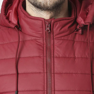 Gilets matelassés pour hommes, couleur bordeaux, très vendus, en coton épais et chaud, style zippé, sans manches. - Product Image 6