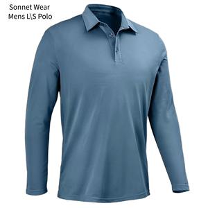 Chemises polo homme à manches longues unies - Product Image 6