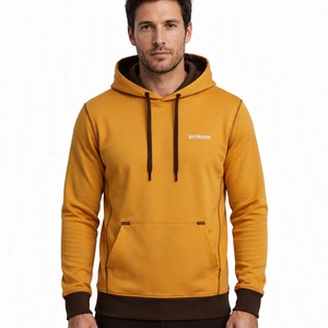 เสื้อฮู้ดดี้ Amkoor แบบ unisex ทรงปกติ ผ้าฝ้ายฟลีซ 100% สีพื้น โลโก้ด้านหน้า สวมใส่สบาย กันลมในฤดูหนาว มีกระเป๋า คอเสื้อแบบคอกลม - Product Image 1