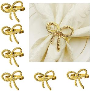 Anneaux de serviette en laiton doré de luxe pour mariage, restaurant, hôtel, porte-serviettes en métal tendance pour accessoires de table de luxe - Product Image 5