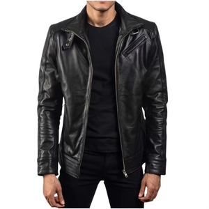 100% Original Leather Made Men Fashionable Leather <b>Jacket</b> / Lowest Price Fashion Leather <b>Jacket</b> for Men - Product Image 6