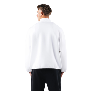 เสื้อสเวตเชิ้ตผู้ชายแบบซิป ¼ คอตั้ง ทรงโอเวอร์ไซส์ สวมใส่สบาย เหมาะสำหรับเล่นกีฬาและออกกำลังกาย รับผลิตแบบ OEM ขายส่ง - Product Image 5